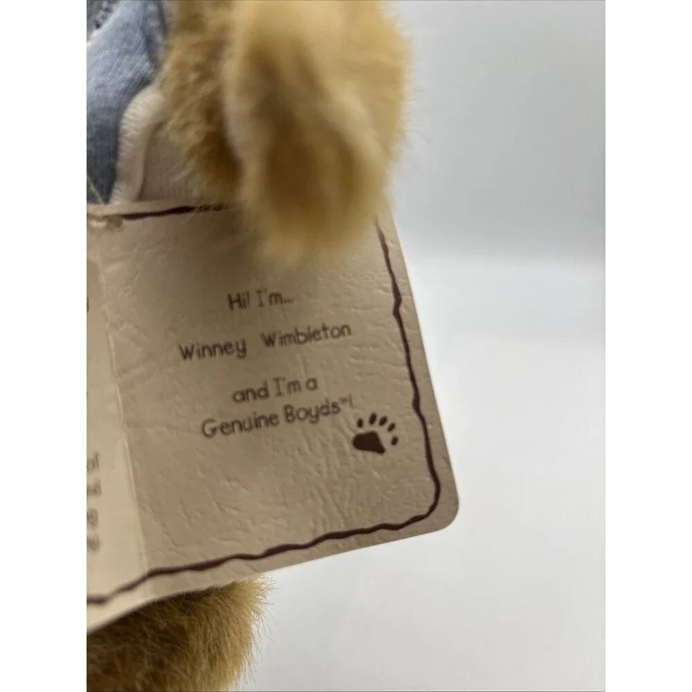Vtg Boyds Bears Winney Wimbleton 903309 Plush Bear Baby Blue Tennis Dress Preown